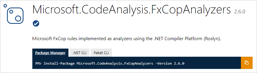 Roslyn FxCop Nuget Package