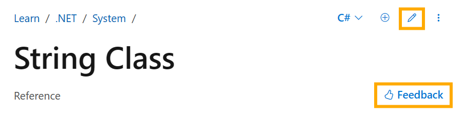 Screenshot showing placement of the feedback controls