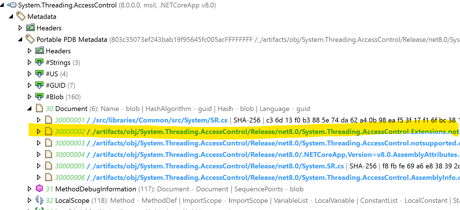 Source embedded in PDB