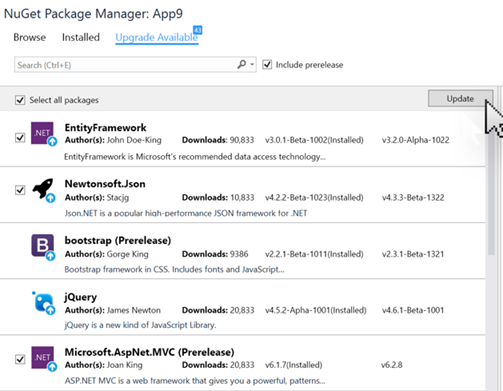 Prototype Updates List