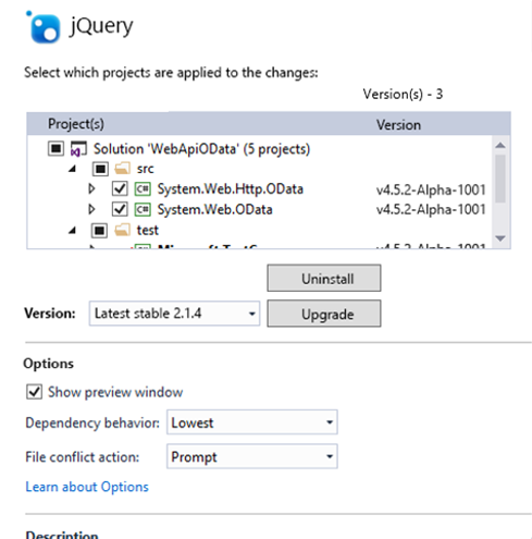 Prototype Package Details - Solution View
