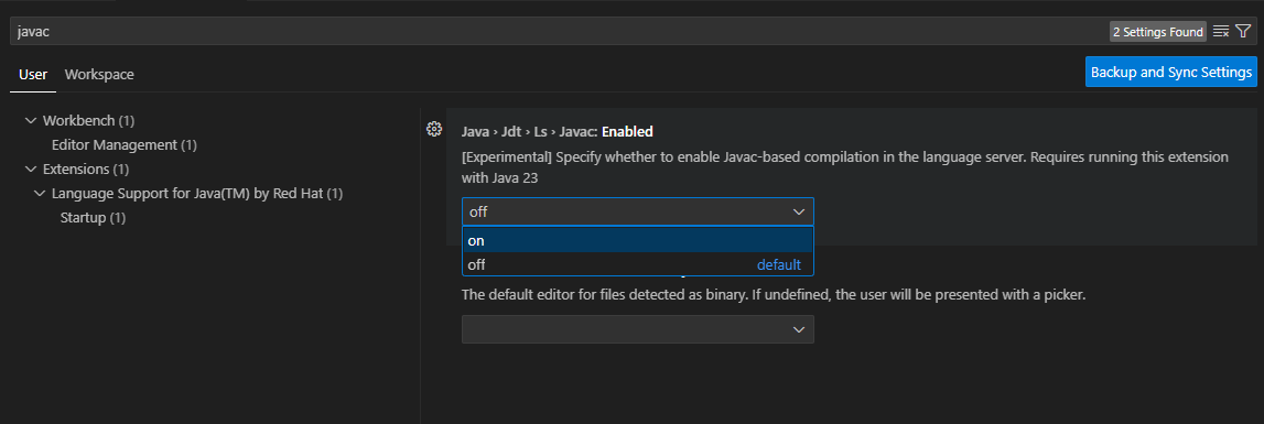javac setting