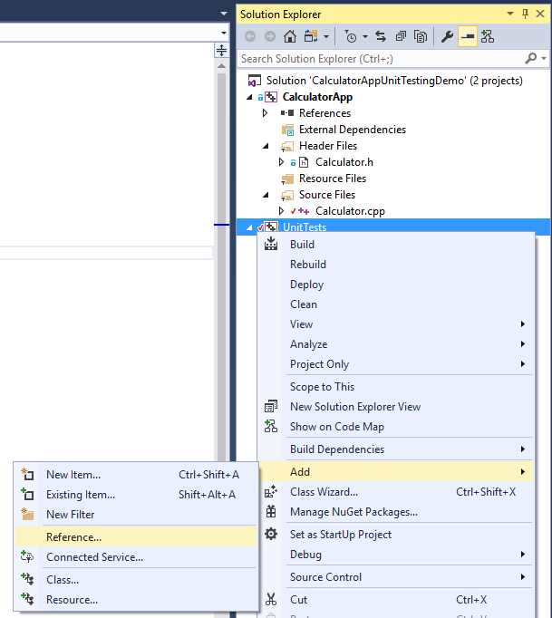 Image Right-click Add > Reference