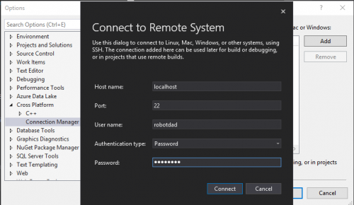 VS Connection Manager with WSL