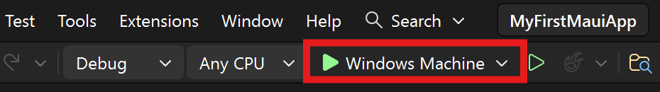 Windows Machine selected as target deployment by default